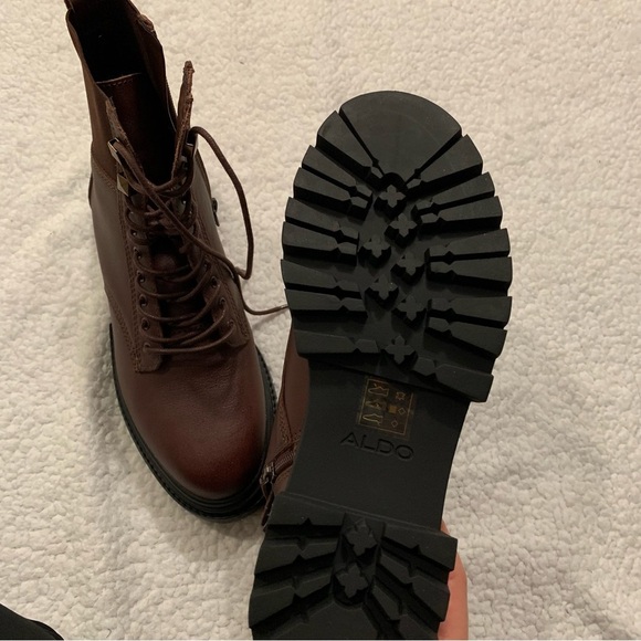 Aldo  Burgundy Combat Boots - Picture 12 of 12